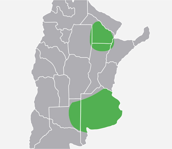 Mapa de zonas recomendadas